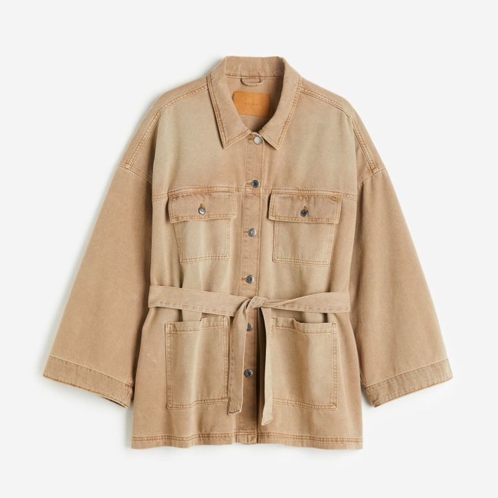 Denim Tie Waist Jacket